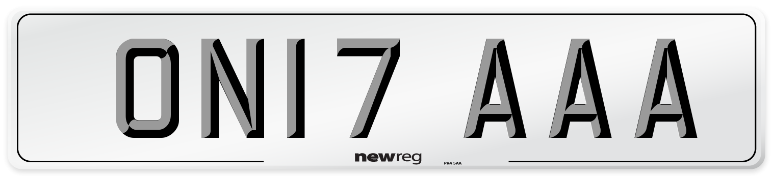 ON17 AAA Number Plate from New Reg